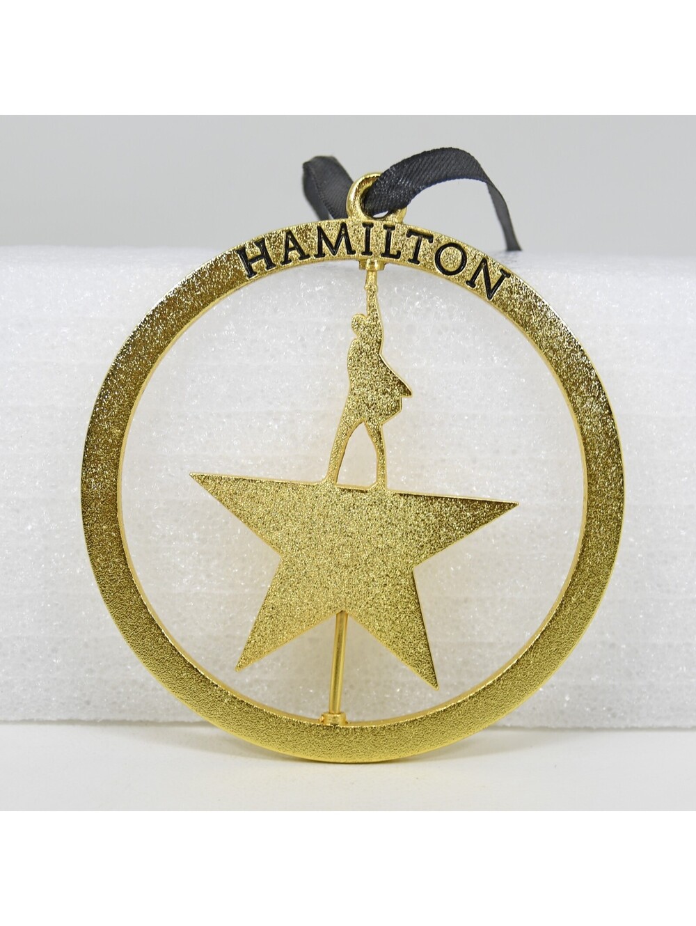 Hamilton An American Musical Holiday Christmas Ornament Gold Star Spinner RARE